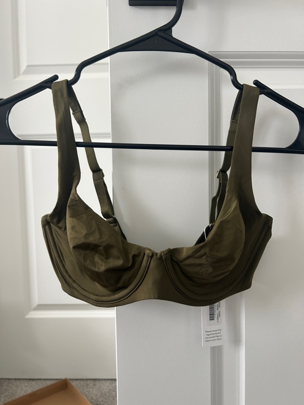 CUUP Olive scoop micro Bra in Olive Green